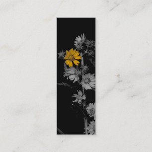 部分的にColorizedの花の小型しおり スキニー名刺