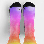 部分的カラフルに曇った空の抽象芸術写真 ソックス (上部)