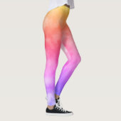 部分的カラフルに曇った空の抽象芸術写真 レギンス (右)