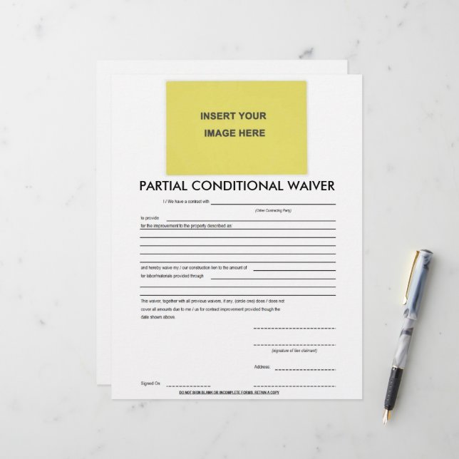 部分的空白のな条件付き放棄型枠 (正面/裏面インサイチュ)