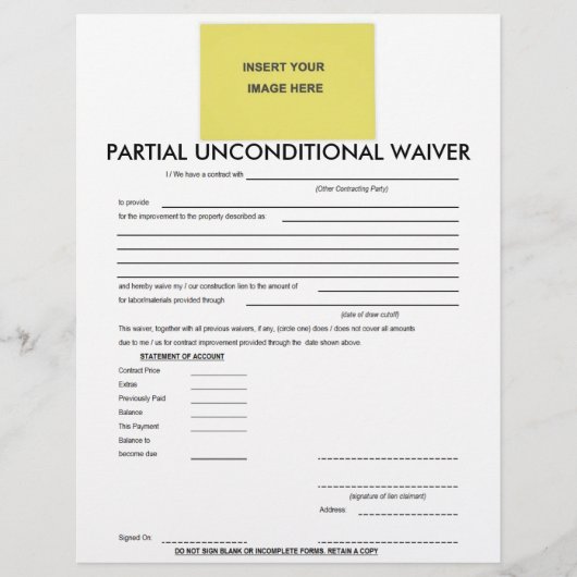 部分空白の無条件放棄型枠 (正面)