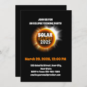 部分食の太陽の目撃3/29/2025 招待状 (正面/裏面)