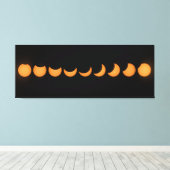 部分食太陽の進歩シリーズ キャンバスプリント (インサイチュ (ウッドフロア))