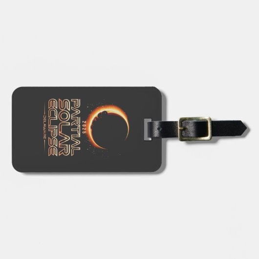 部分食太陽の食ニュージャージー2025 ラゲッジタグ (正面横)
