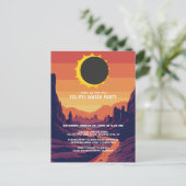 部分食太陽の食2025ウォッチパーティの招待状 インビテーションポストカード (スタンド正面)