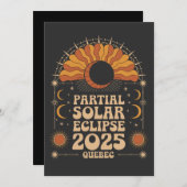 部分食太陽の食2025ケベック・カナダ シーズンカード (正面/裏面)