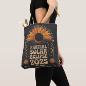 部分食太陽の食2025ケベック・カナダ トートバッグ (クローズアップ)