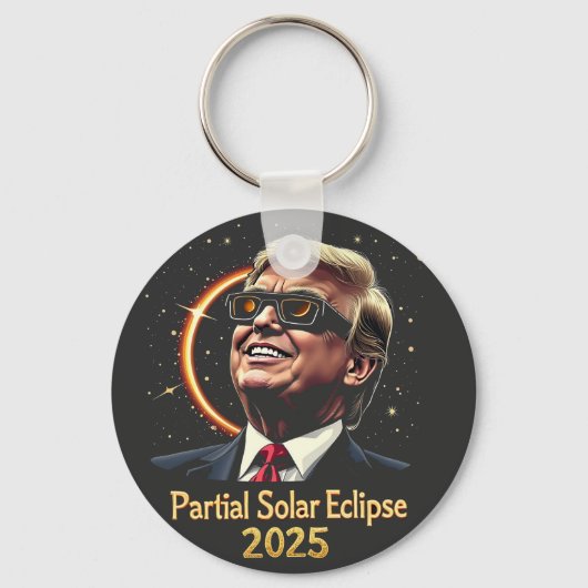 部分食太陽の食2025天文学トランプ キーホルダー (正面)