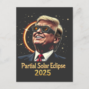 部分食太陽の食2025天文学トランプ ポストカード
