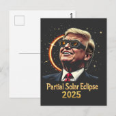 部分食太陽の食2025天文学トランプ ポストカード (正面/裏面)