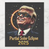 部分食太陽の食2025天文学トランプ ワインラベル (シングルラベル)