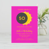 部分食太陽の食2025 50th誕生日パーティー 招待状 (スタンド正面)