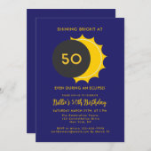 部分食太陽の食2025 50th誕生日パーティー 招待状 (正面/裏面)