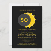 部分食太陽の食2025 50th誕生日パーティー 招待状 (正面)