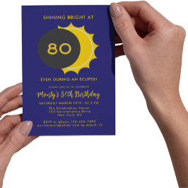 部分食太陽の食2025 80th誕生日パーティー 招待状