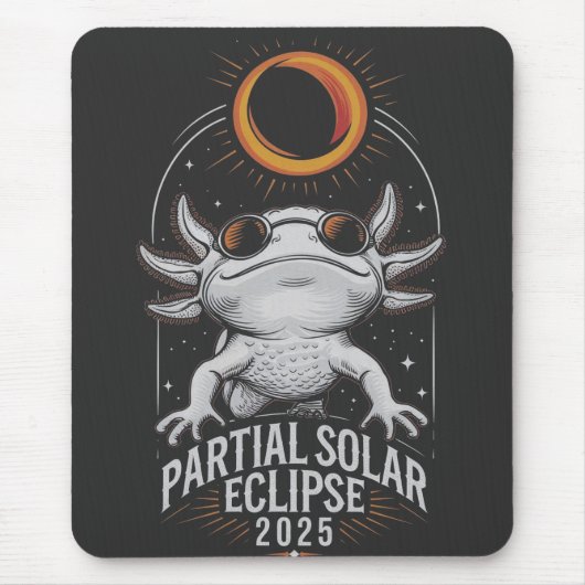 部分食太陽の食2025 Axolotl両生類 マウスパッド (正面)