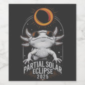 部分食太陽の食2025 Axolotl両生類 ワインラベル (シングルラベル)