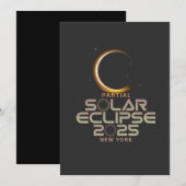 部分食太陽の2025年天文学イベント シーズンカード (正面/裏面)