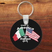 部品を持つアメリカで作らイタリアンれる キーホルダー (正面)