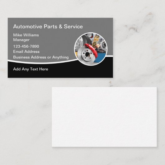 部品車のおよび修理サービス名刺 名刺 (正面/裏面)