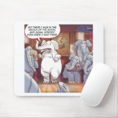 部屋おもしろいの中の白い象 マウスパッド (マウス)