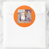 部屋おもしろいの中の白い象 ラウンドシール (バッグ)