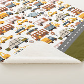 部屋だ！部屋だ！車と輸送のパターン少年 シェルパブランケット (3/4)