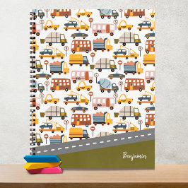 部屋だ！部屋だ！車と輸送のパターン少年 ノートブック