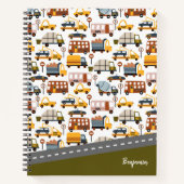 部屋だ！部屋だ！車と輸送のパターン少年 ノートブック (正面)