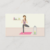 部屋でヨガをしている美飾しい女性 名刺 (正面)