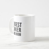 部屋で一番頑張る人 ,トレーニングモチベーション シャツ コーヒーマグカップ (正面左)