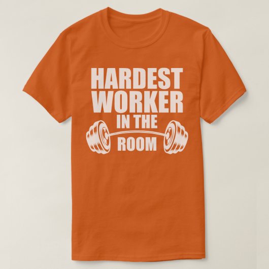部屋の中で最も辛い労働者w tシャツ (デザイン正面)