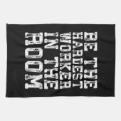 部屋の中で最も難しい労働者 – 感動的 キッチンタオル (横)