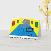 部屋の中の象 カード (黄色い花)