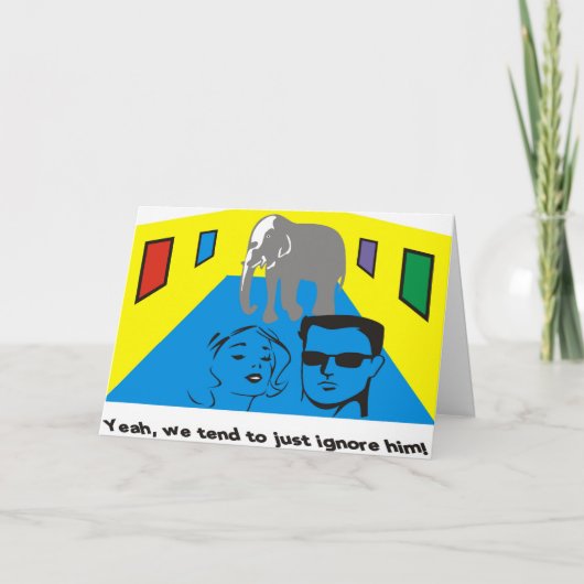 部屋の中の象 カード (正面)