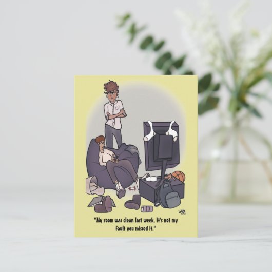 部屋はがきをクリーニングする ポストカード (スタンド正面)