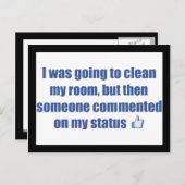 部屋を掃除するつもりだったが….. ポストカード (正面/裏面)