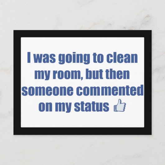 部屋を掃除するつもりだったが….. ポストカード (正面)