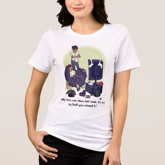部屋を片付けて 女性用 トライブレンドTシャツ (正面)