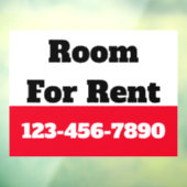 部屋募集中 赤 黒 白 賃貸 電話番号 ウィンドウサイン (シート3)