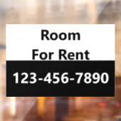 部屋募集中 黒と白の電話番号 ウィンドウサイン (シート2)