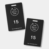 部屋番号 |ブラックホスピタリティビジネス鍵ラベル バッジ (正面＆裏面)