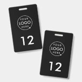 部屋番号 |ブラックホスピタリティビジネス鍵ラベル バッジ (Front & Back)
