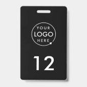 部屋番号 |ブラックホスピタリティビジネス鍵ラベル バッジ (Front)