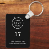 部屋番号 | ブラック・ビジネスモダン キーホルダー (裏面)