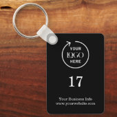 部屋番号 | ブラック・ビジネスモダン キーホルダー (正面)