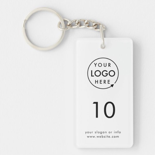 部屋番号 |ロゴホスピタリティ業務モダン キーホルダー (正面)