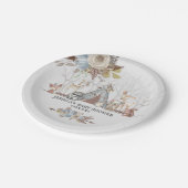 部族お洒落森林動物男の赤ちゃんシャワー ペーパープレート (アングル)