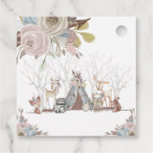 部族お洒落森林動物赤ちゃんシャワーガール フェイバータグ (裏面)