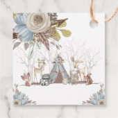 部族お洒落森林動物赤ちゃんシャワーボーイ フェイバータグ (裏面)